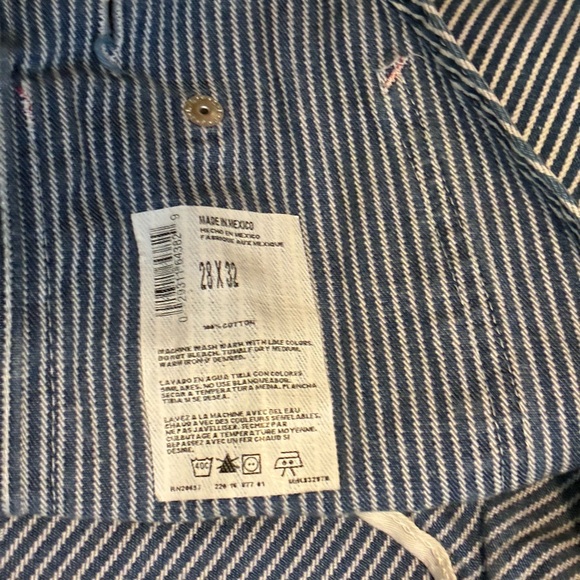 Dickies Overalls Blue and White Striped - Picture 3 of 8